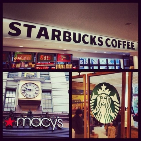 34th and Broadway Starbucks Macy's Balcony